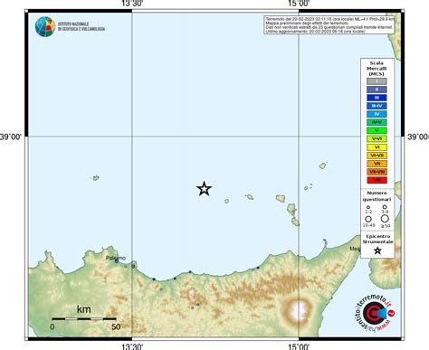 Paura In Sicilia Terremoto Avvertito Dalle Eolie A Palermo Dati E Mappe