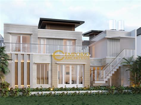 Desain Tampak Belakang Rumah Modern Lantai Bapak Himawan Di Surabaya