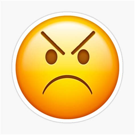 "Angry emoji" Sticker for Sale by RobDobBobLob | Redbubble