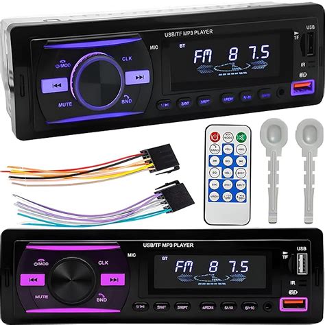 Retoo Car Radio With Bluetooth Hands Free Kit And Remote Control 1 DIN