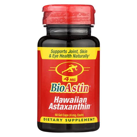 Nutrex Hawaii Bioastin Natural Astaxanthin 4 Mg 60 Gelatin Capsules