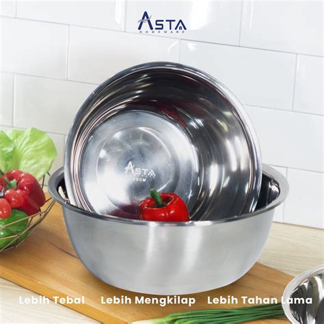 Jual Asta Baskom Stainless Steel Tebal Anti Karat ORIGINAL Shopee