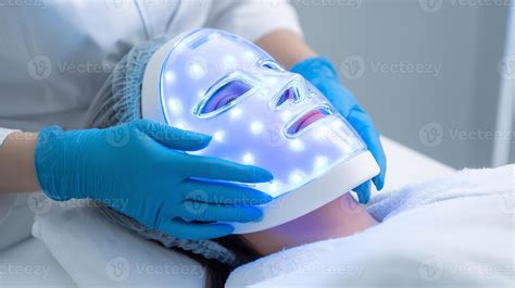 ED facial therapy in modern dermatology clinic. Innovative skin