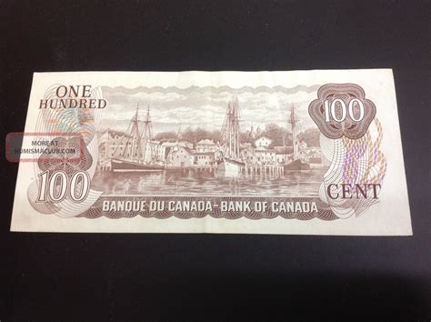 1 X 1975 Canadian Paper Money $100 Dollar Bill - Bank Of Canada Authentic