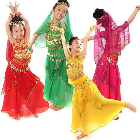 Full Set Belly Dance Costume For Kids Instockchild Indian Dancing