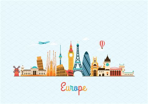 Europe Skyline Europe Europe Map Skyline