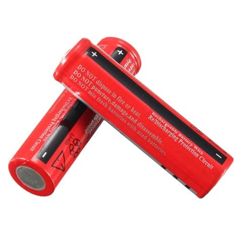 2pcs 18650 Battery 3800mah 37v Li Ion Rechargeable Battery For Led