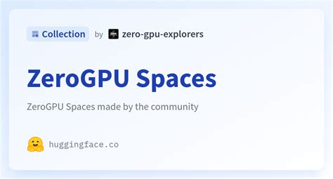 ZeroGPU Spaces A Zero Gpu Explorers Collection