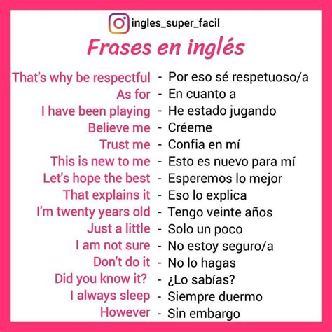 Ingles Super Facil En Instagram Frases En Ingl S Ingl S