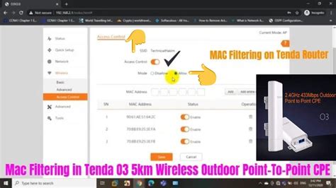 Mac Filtering In Tenda O Outdoor Cpe Technical Hakim