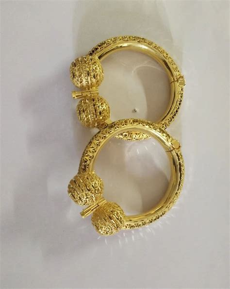 Golden Party Wear 3 3inch Ladies Brass Ball Bangle At Rs 1200 Pair In Bhayandar