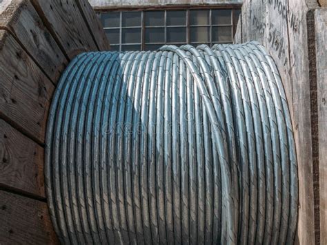 Steel Metal Coil Wire Industrial Roll Cable Stock Photo Image Of