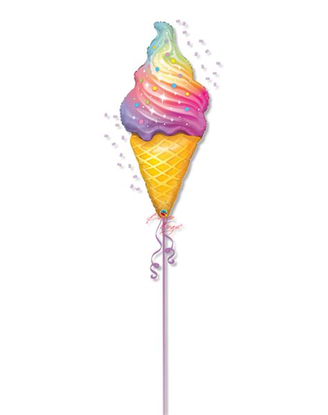 Rainbow Ice Cream Swirl Balloon Kings