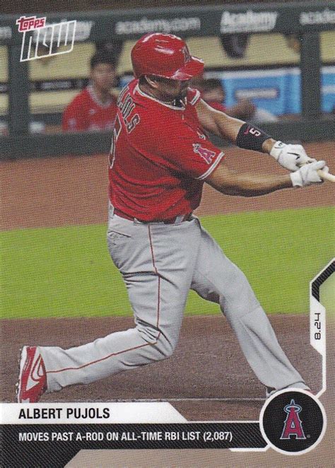 Topps Now Albert Pujols Los Angeles Angels Ebay