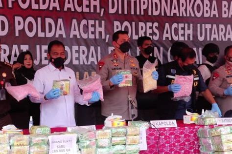 Polda Aceh Gagalkan Penyelundupan 57 Kilogram Sabu Sabu ANTARA News