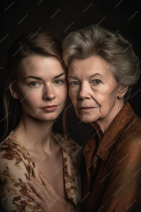 Premium AI Image | Portrait of a mother and her daughter posing together
