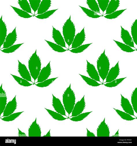 Green Leaf Seamless Pattern Stock Vector Image Art Alamy