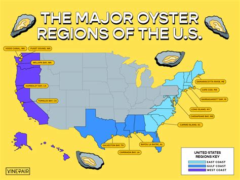 The Major Oyster Regions Of The Us — And The Best Varieties From Each