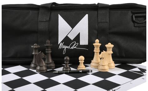 Magnus Carlsen Signature Series Chess Set, Bag And Board Combination T ...