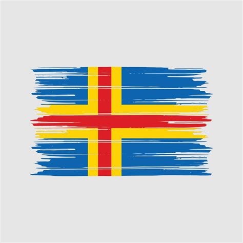 Aland Islands Flag Brush National Flag Vector Art At Vecteezy