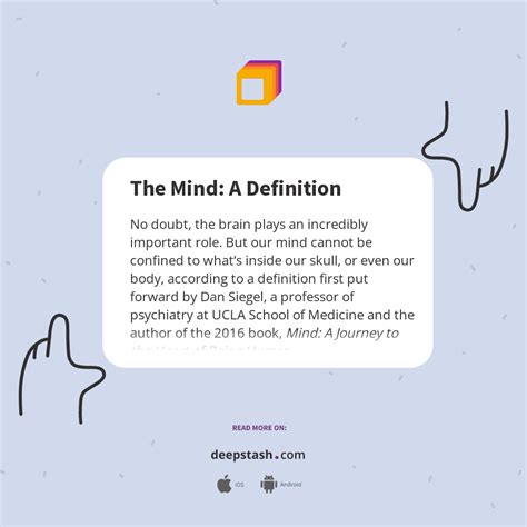 The Mind: A Definition - Deepstash