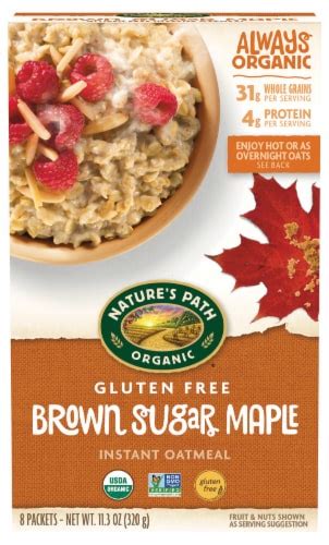 Nature S Path Organic® Gluten Free Brown Sugar Maple Instant Oatmeal 8 Ct 11 3 Oz Harris Teeter