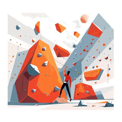 Premium Vector Rock Climbing