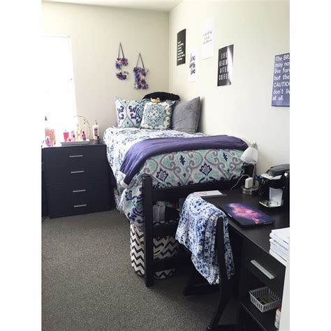 West Chester University Dorm Room 20152016 Blue White Grey And Purple Inspired College Dorm