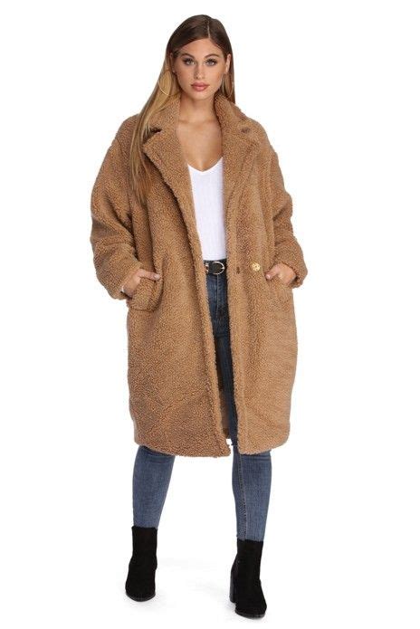 Luxe Long Sherpa Coat Sherpa Coat Sherpa Coat Outfit Fashion