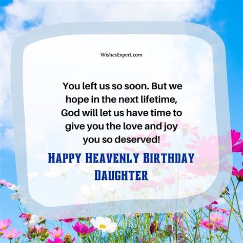 25 Touching Happy Birthday In Heaven Daughter Wishes