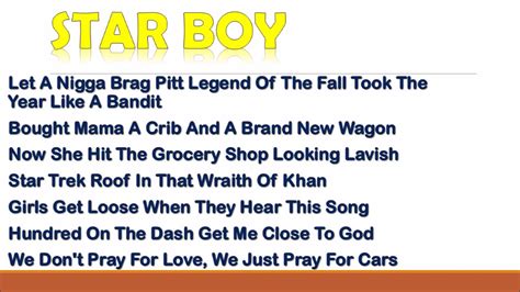 The Weekend Star Boy Lyrics Video Full Hd Youtube