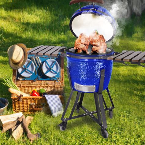 Buy Gorilla Kamado Ceramic Grill BBQ Blue 18 At Mighty Ape NZ