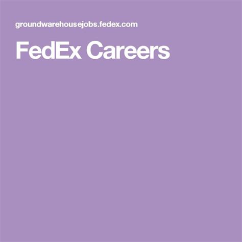 FedEx Careers Career How To Apply