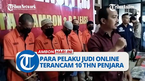 Berkas Tahap Satu Dari Tersangka Kasus Judi Online Di Ambon