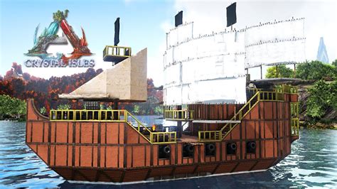 How To Build A Sailable Pirate Ship In Ark Youtube