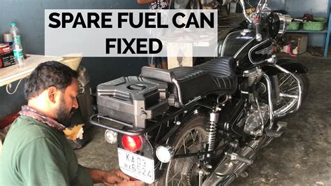 How To Mount A Spare Fuel Can On Your Royal Enfield Bullet 500 Youtube