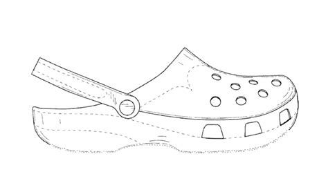 Croc Shoe For Coloring Coloring Pages