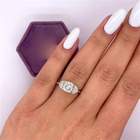 Bague Mariage Solide Platine Igi Gia Labo Created Diamant Coupe