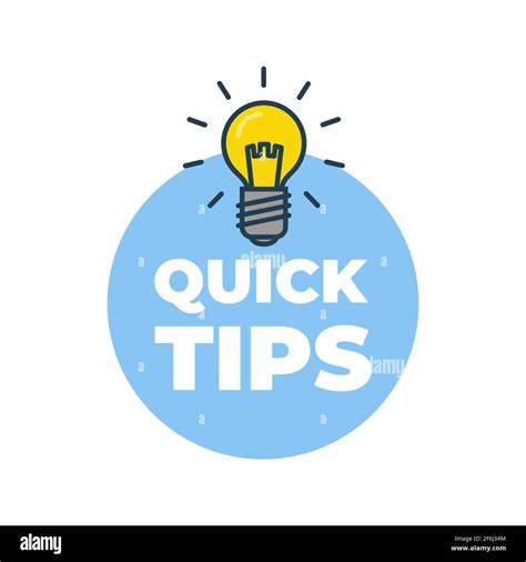 Quick Tip Vector Vectors Stock Vector Images Alamy