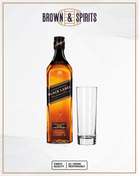 Johnnie Walker Black Label 750 Ml Tall Glass