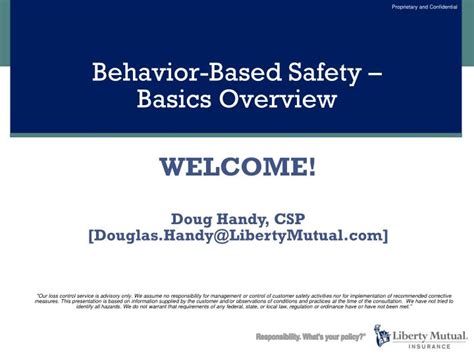 Ppt Behavior Based Safety Basics Overview Powerpoint Presentation