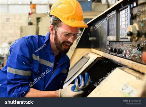 Hand Accident Worker Hand Injury Machine Stock Photo