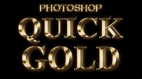 Quick Gold Text Photoshop Tutorial Youtube