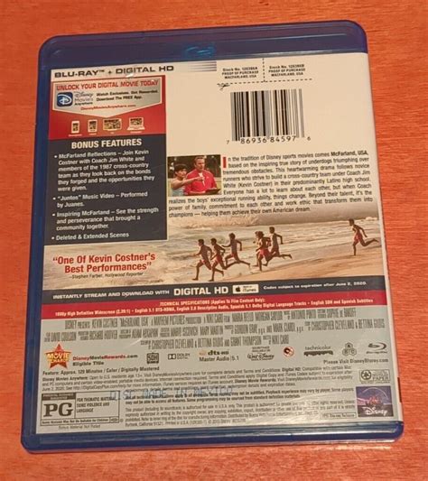 McFarland USA Blu Ray Disney Kevin Costner Maria Bello Morgan Saylor EBay