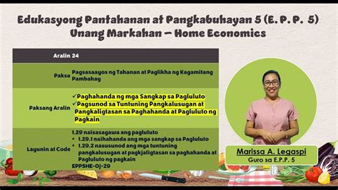 Epp Cot Paghahanda Ng Mga Sangkap At Tuntning Pangkaligtasan