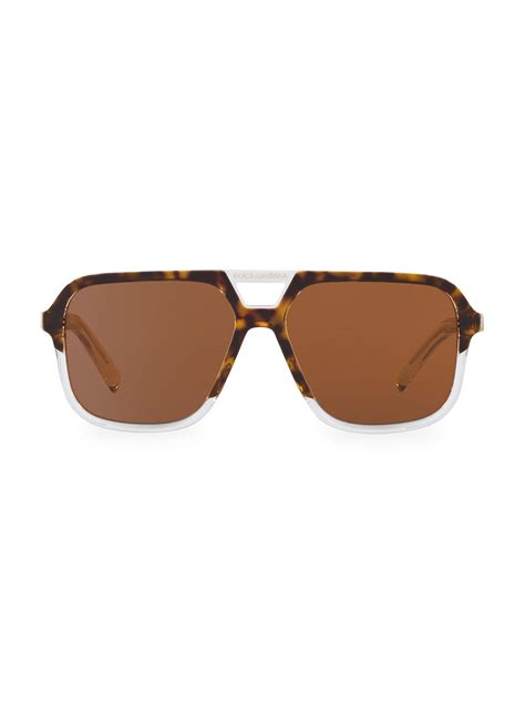 Dolce And Gabbana 58mm Square Sunglasses In Brown For Men Lyst