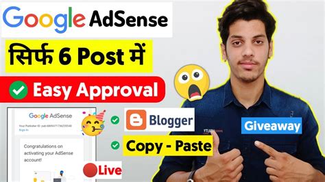 Only Post Adsense Approval Adsense Approval For Blogger How To