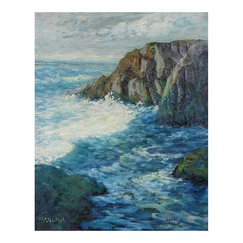 Vintage Early 20th Century Rocky New England Seascape Painting Chairish