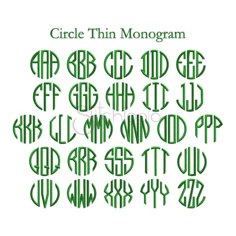 Monogram Embroidery Font Bundle 10 Fonts Stitchtopia