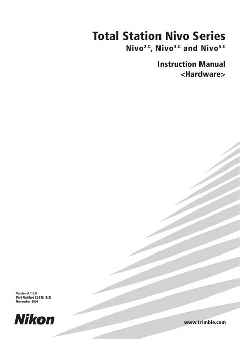 PDF Nikon Total Station Nivo Series Nivo2 C Nivo3 C Nikon